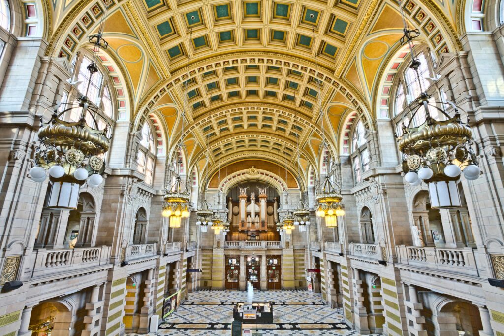 Captivating Victorian architecture of Kelvingrove Art Gallery in Glasgow, Scotland.